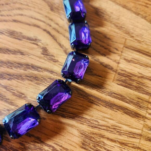 JOAN RIVERS Faceted Purple, Gunmetal Black, Princess Length COCKTAIL HOUR CHIC! - Picture 2 of 8